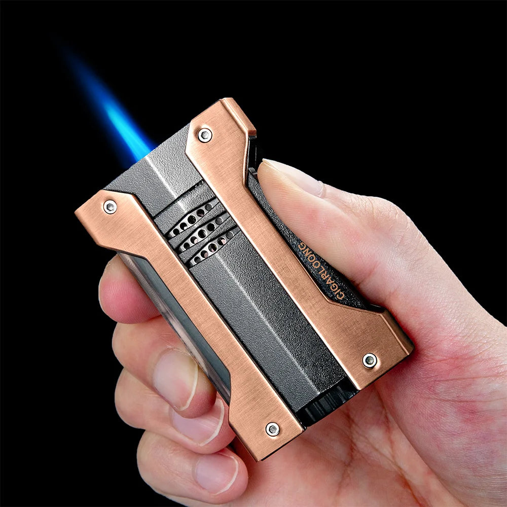 Luxury 4-Piece Cigar Accessory Set – Lighter, Cutter, Scissors & Ashtray