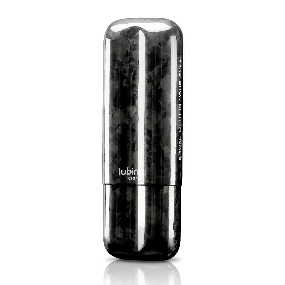 Carbon Fiber Travel Cigar Case for 2–3 Cigars