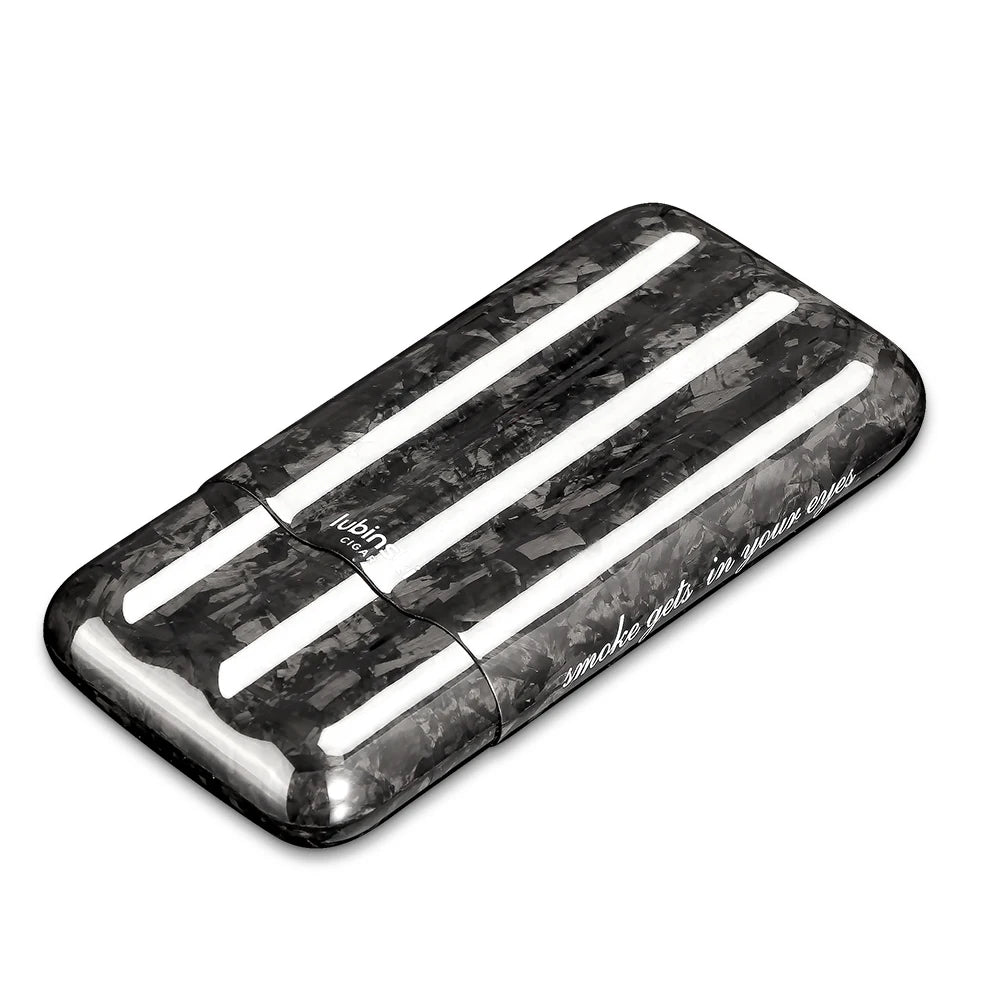 Estuche de viaje de fibra de carbono para 2 o 3 puros