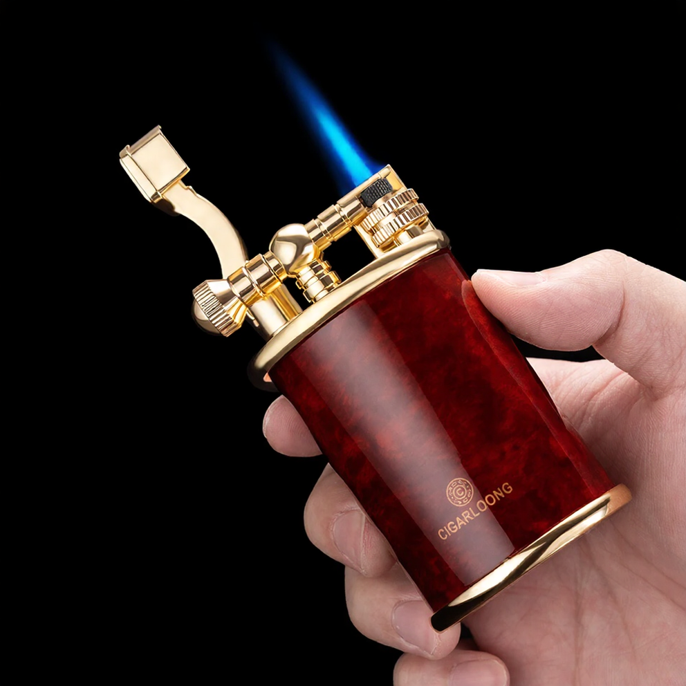 Premium Table Torch Lighter with Adjustable Windproof Blue Flame