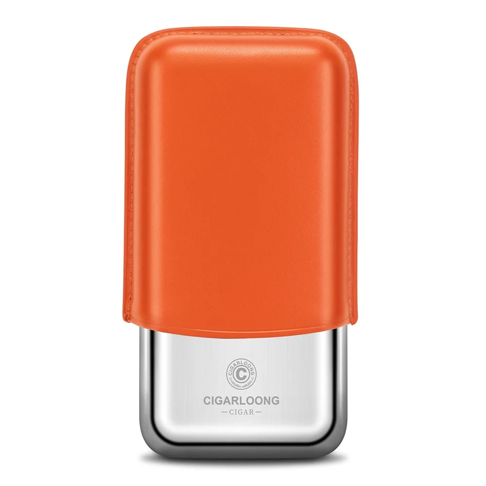 Leather & Steel 3-Cigar Travel Case - Crush-Proof Protection