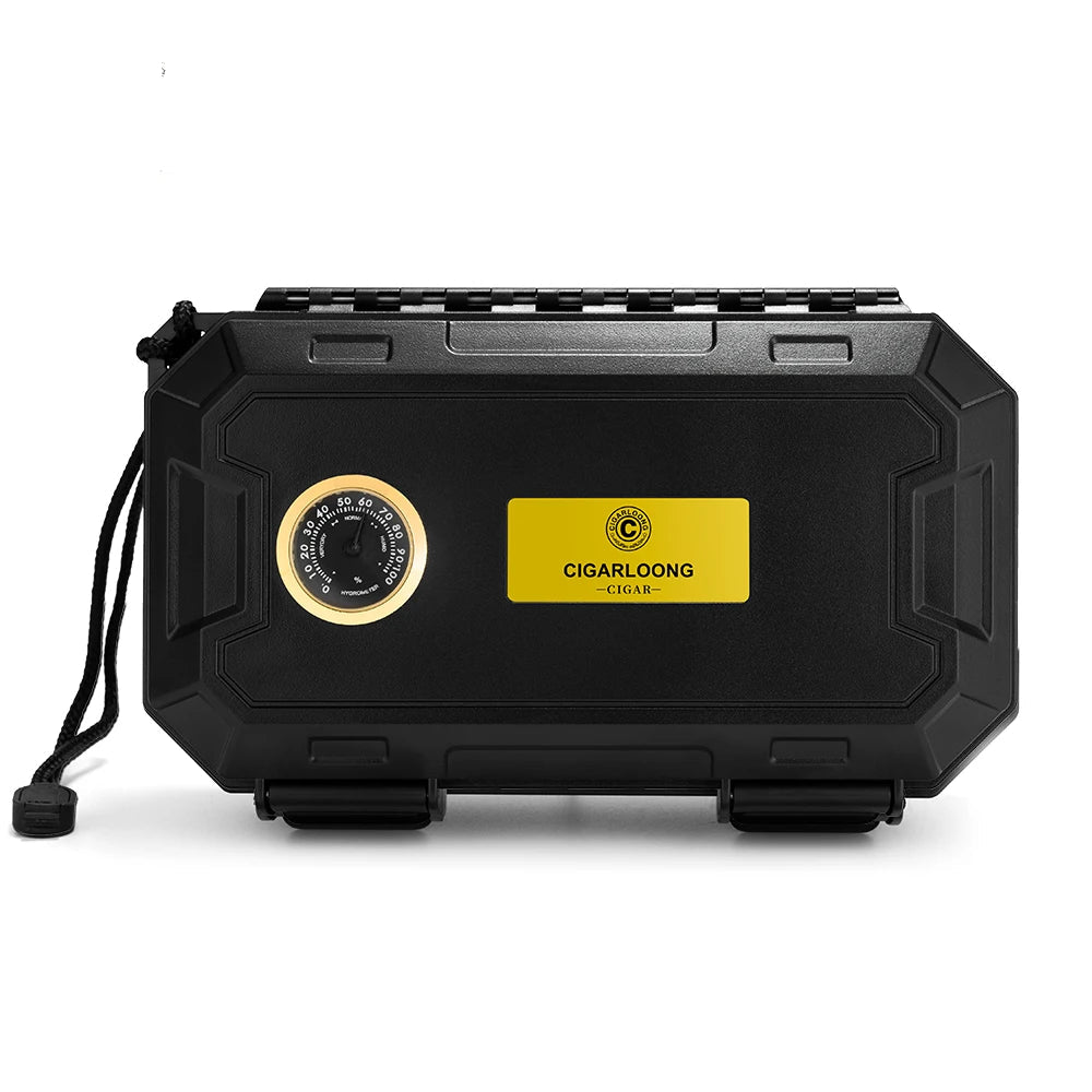 Professional Travel Cigar Humidor with Hygrometer & Humidifier