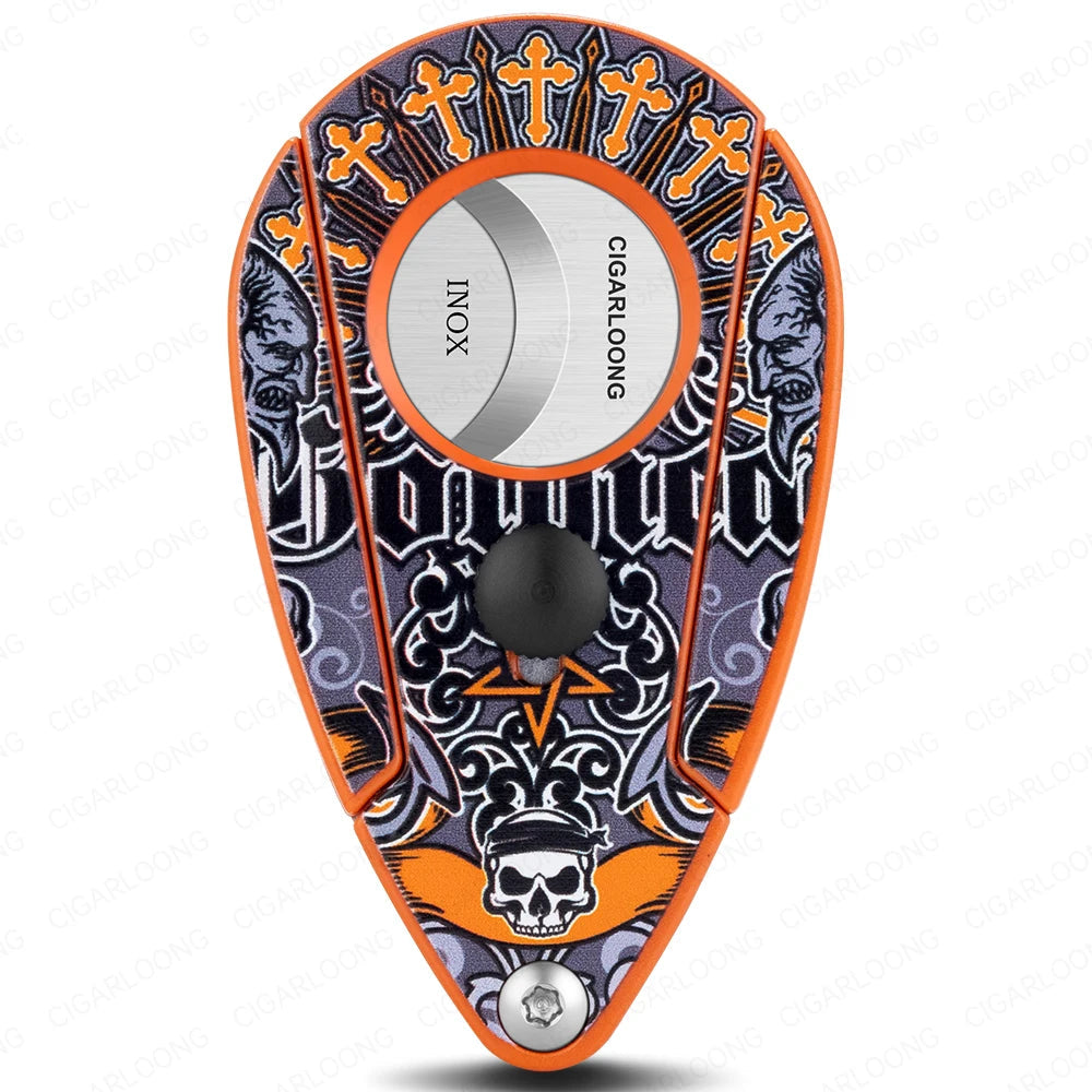 Artistic Guillotine Cigar Cutter with Stainless Steel Blade & Case