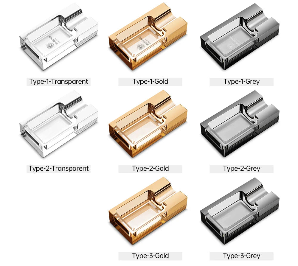 Luxury Crystal Glass Cigar Ashtray