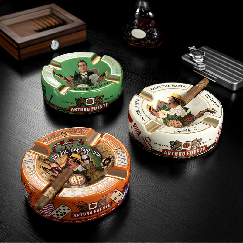 Oversized Arturo Fuente Ceramic Cigar Ashtray – Vintage Design