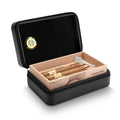 Humidor de puros de viaje de cuero premium de 10 unidades con revestimiento de cedro