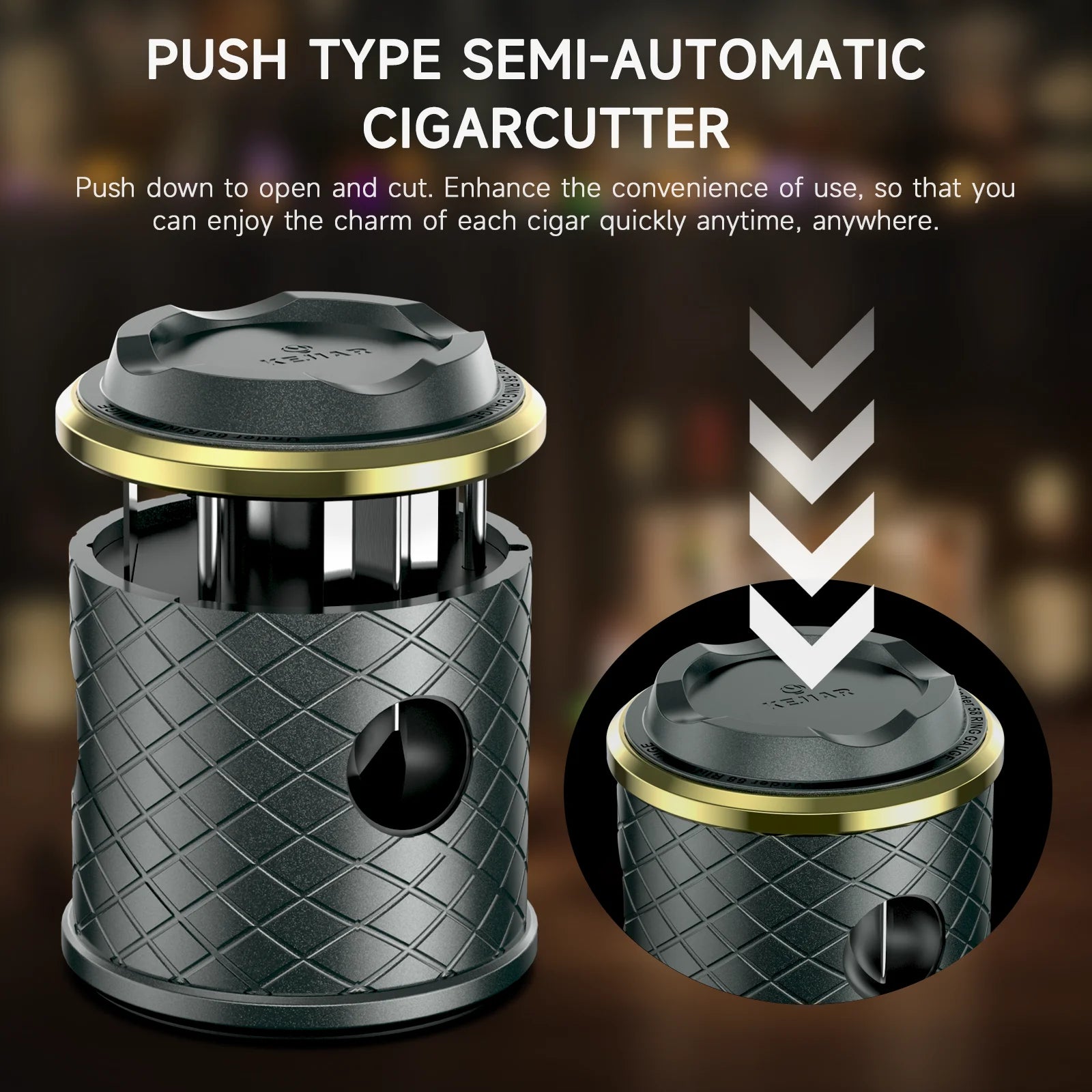 4-in-1 Desktop Cigar Cutter – Guillotine & V-Cut Luxury Tool