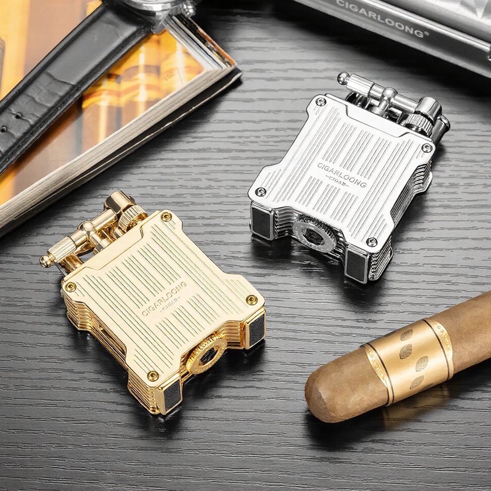 Dual Flame Torch Cigar Lighter – Premium Metal Windproof Design
