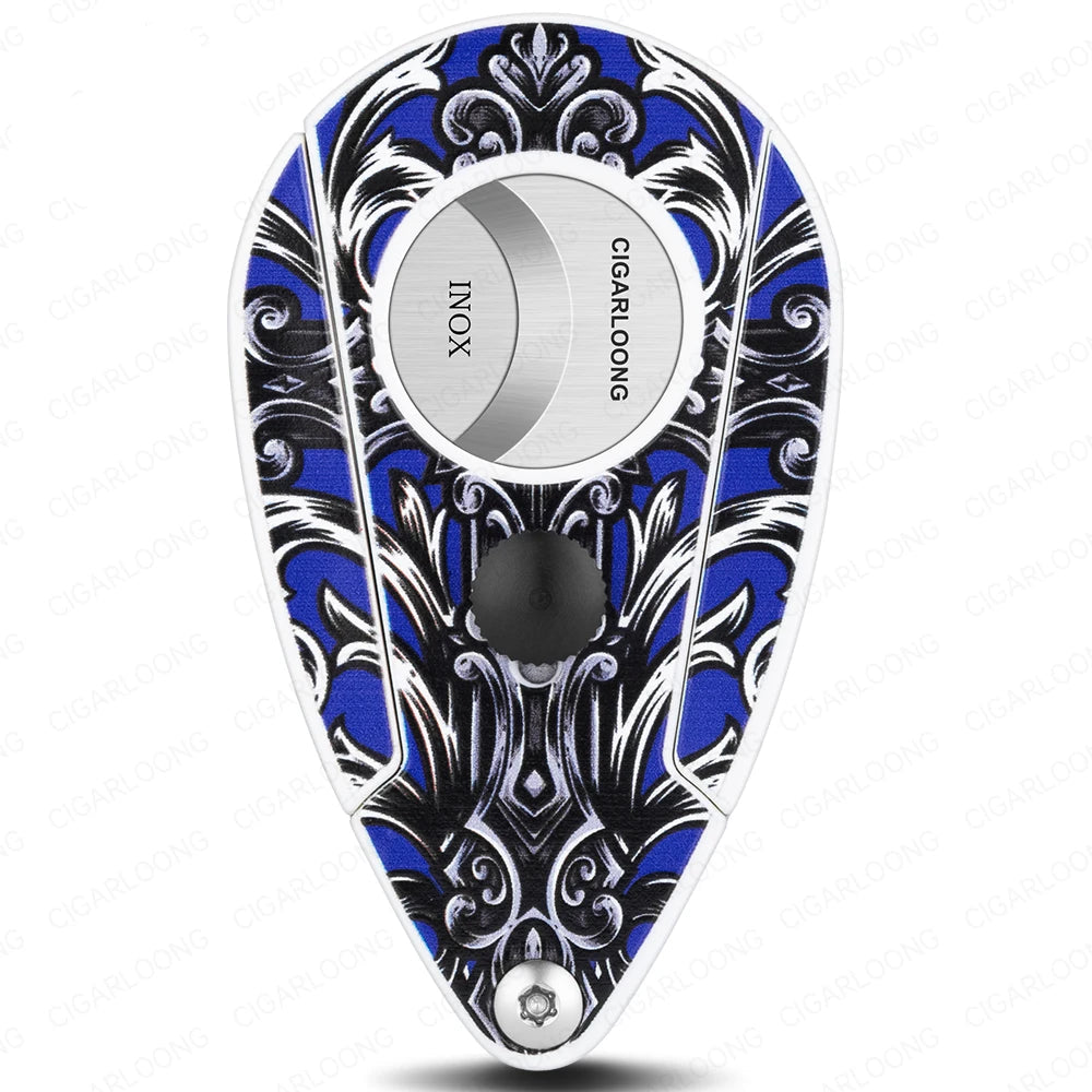 Artistic Guillotine Cigar Cutter with Stainless Steel Blade & Case