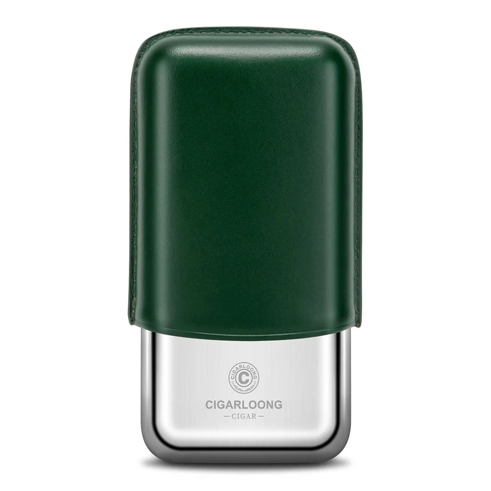 Leather & Steel 3-Cigar Travel Case - Crush-Proof Protection