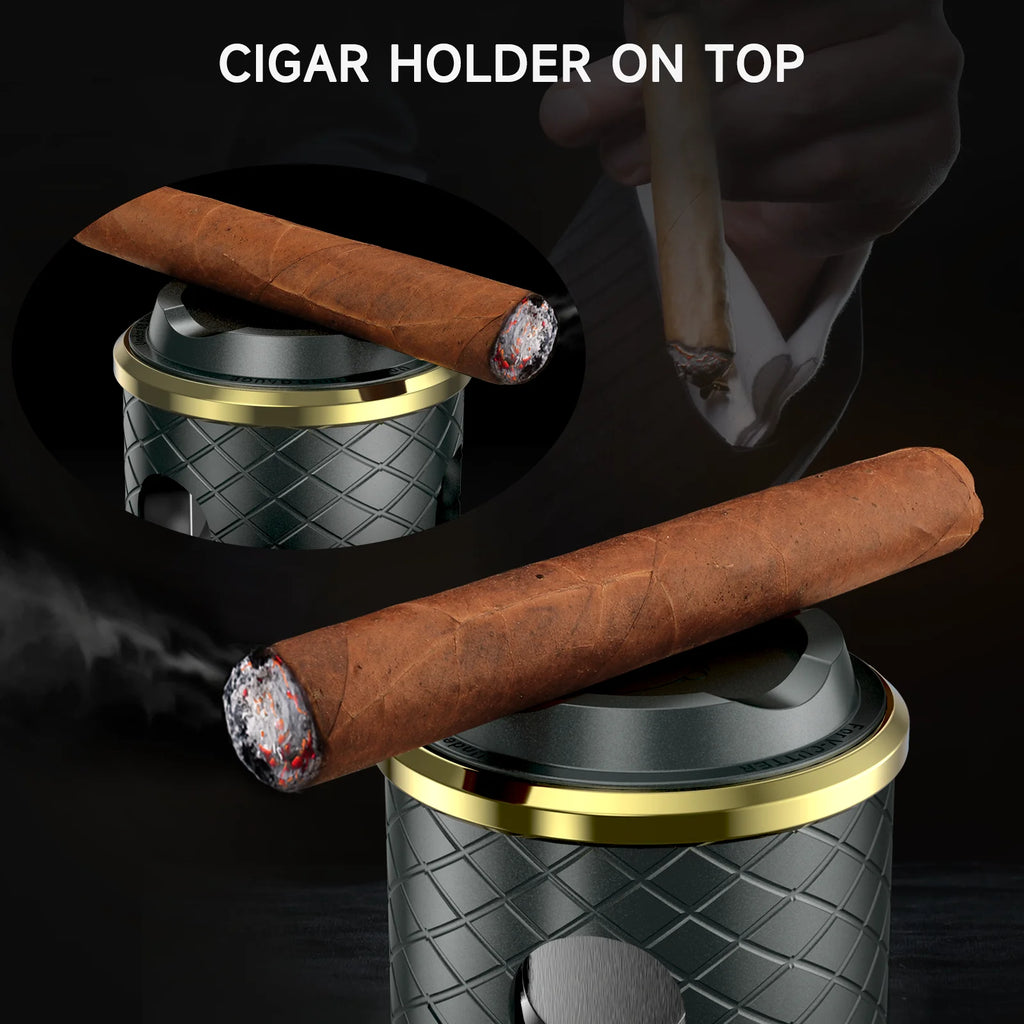 4-in-1 Desktop Cigar Cutter – Guillotine & V-Cut Luxury Tool