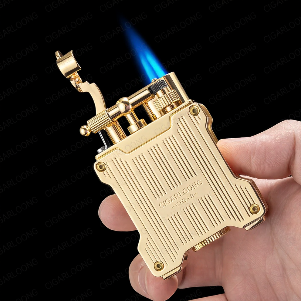 Luxury Cigar Accessories Gift Set with Torch Lighter, Cutter & Ashtray