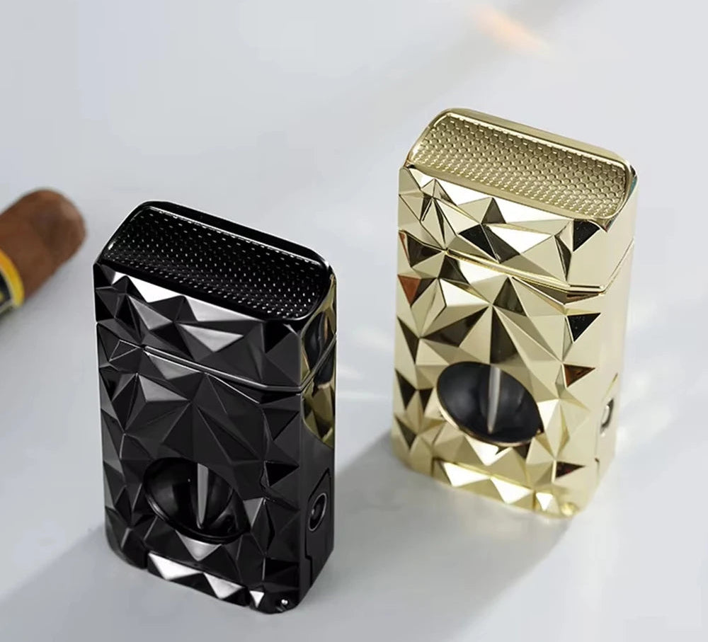 Black and gold diamond-patterned lighters on a white background with 'CIGARLOONG' branding.