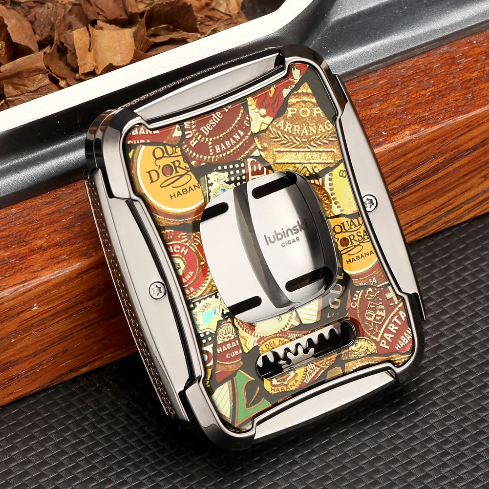 Decorative cigar cutter with branded design