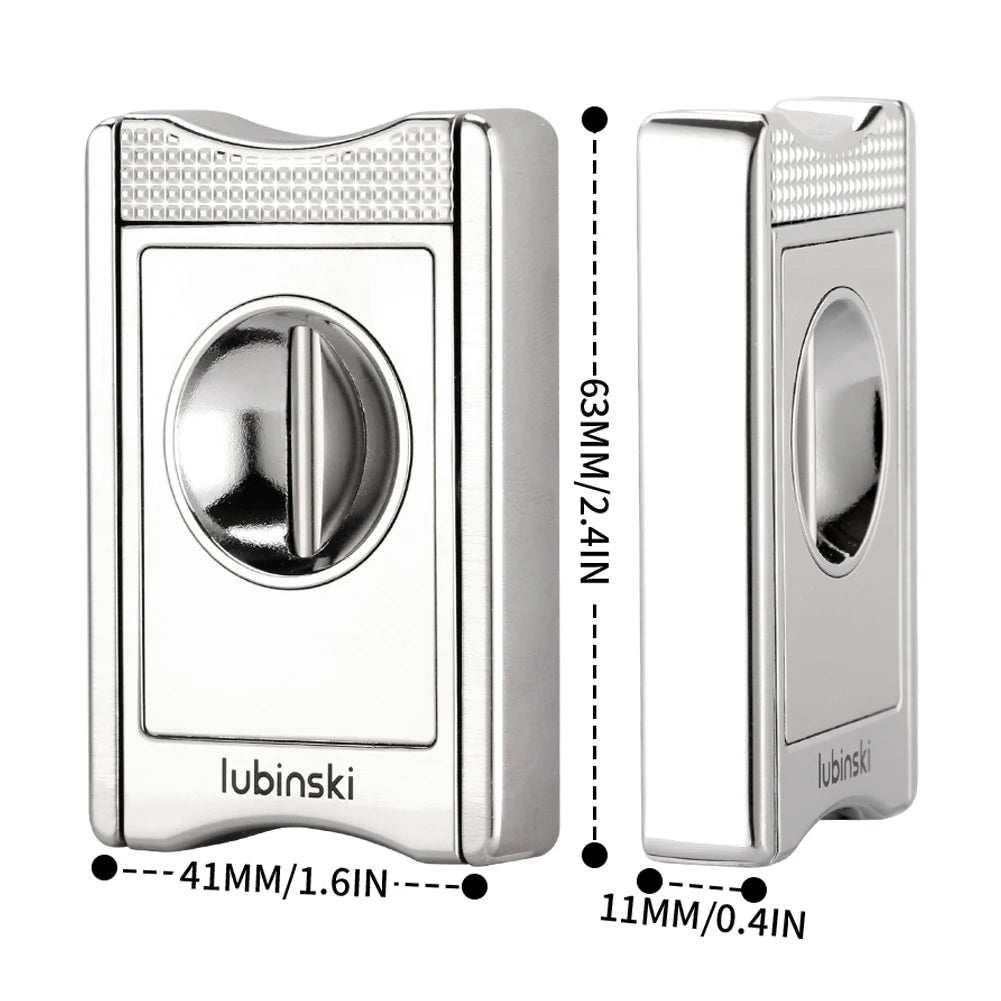 Cigar cutter with dimensions labeled
